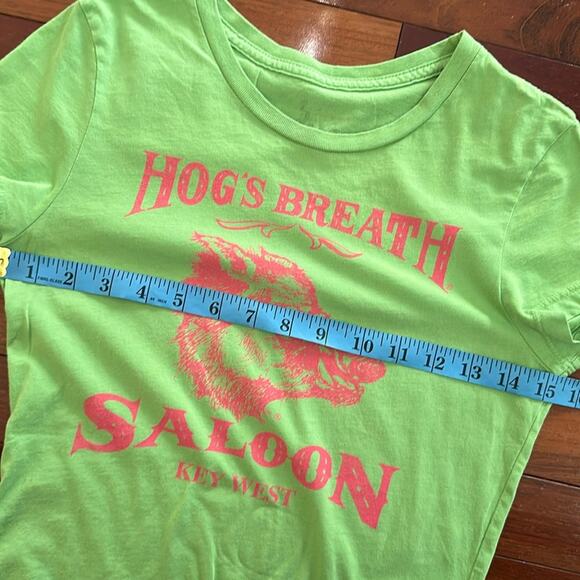 Hog’s Breath Saloon Key West Green T-Shirt Women’s Cut Medium Florida Graphic - Picture 6 of 7
